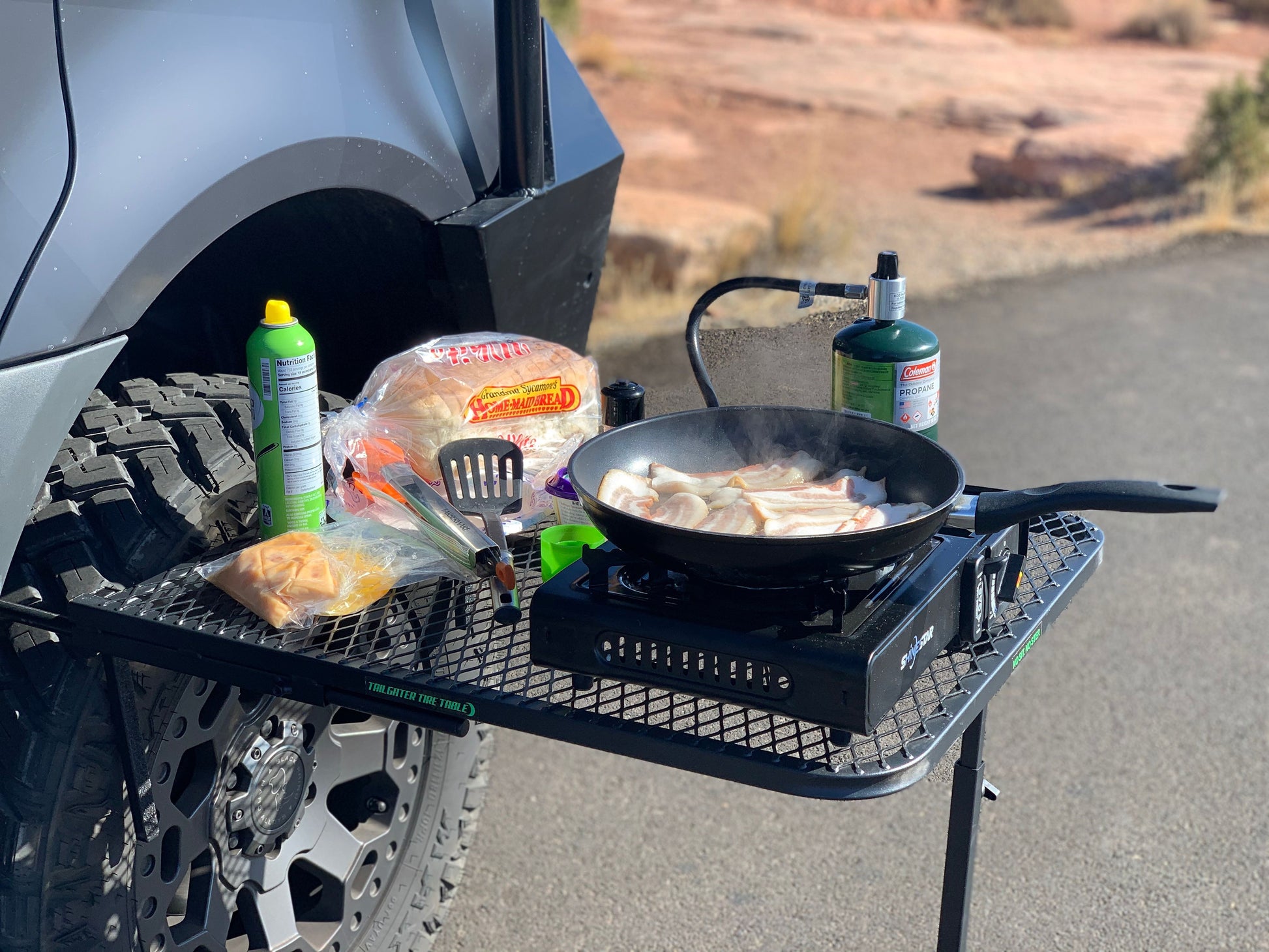 Standard Aluminum Camping Table – Tail Gater Tire Table